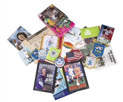 Michelle Akers Remainder of Collection (100+) Items Including Signed Photos, Posters, UCF Hall of Fame Induction Medal, and Surgically Removed Pin from Leg (Akers LOA) 